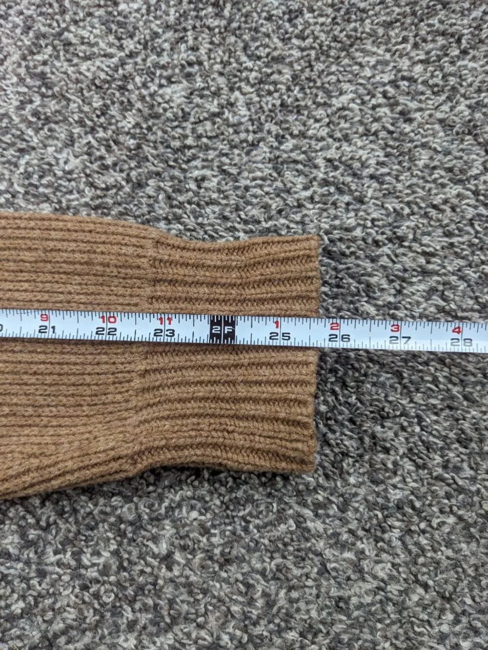 J Crew Sweater Thick Lambswool Shawl Cardigan Rib Knit Brown Mens Medium